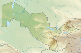 Map showing the location of Zaamin National Park