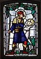 Glass window with St. Hubert from Vorarlberg, Austria.