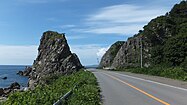 Japan National Route 101 along the Sea of Japan coastline