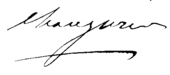 signature de Nicolas Changarnier (1756-1821)