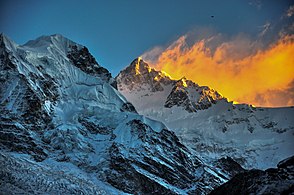 Panoramica dal percorso verso Goecha La, Sikkim, India