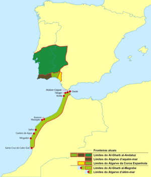 Territórios que hoje ou no passado utilizaram o termo Algarve ou Al-Gharb.