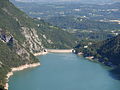 Lago del Mis, vista verso la diga.