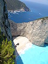 MV Panagiotis strandad i viken Navagio