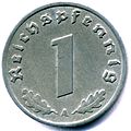 Wartime zinc 1 Reichspfennig (reverse)