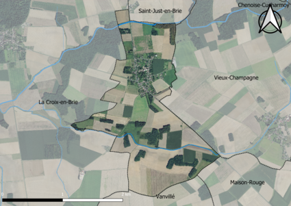 Carte orhophotogrammétrique de la commune.