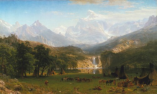 The Rocky Mountains, Lander's Peak, by Albert Bierstadt (edited by Nagualdesign)