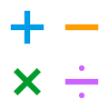 Diagram of symbols of arithmetic operations