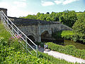 The aqueduct seen from the Bradford-on-Avon side, with the River Avon beneath