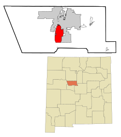 Location of South Valley, New Mexico