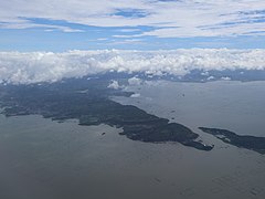 Binangonan, Cardona, Laguna Lake from air