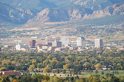 The skyline of Colorado Springs