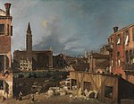 Canaletto - La Cour du tailleur de pierres (1726-30)