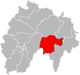 Situation of the canton of Saint-Flour-2 in the department of Cantal