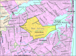 Census Bureau map of Little Silver, New Jersey