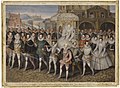 Image 77The Procession Picture, c. 1600, showing Elizabeth I borne along by her courtiers (from History of England)