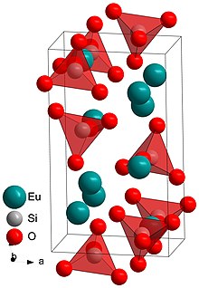 Strukturformel von Europium(II)-silicat