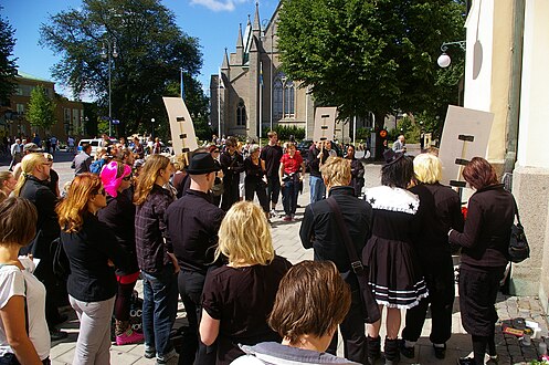 Manifestação em Örebro