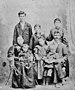 1st Row L-R: Orena Anna McBay Freeman, Marvin / Marion Freeman, Bet Freeman, Felix Gibbs Freeman, Archibald Freeman c1896 2nd Row, L-R: Frank F Freeman, Archibald Bertrand Freeman, Margaret "Maggie" Freeman