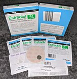 Generic estradiol (Mylan) 100 μg/day once-weekly transdermal patches.