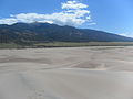 Vista da serra Sangre de Cristo a partir do Great Sand Dunes National Park (Colorado)