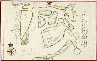 (1722) Mapa de Egede de la zona alrededor de "Habets Oe"