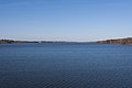 A view of the reservoir from on top of the dam