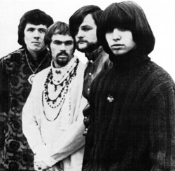 Classic lineup of Iron Butterfly in 1969: from left to right Doug Ingle, Ron Bushy, Lee Dorman, Erik Brann