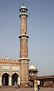 Minaret at the Jama Masjid in Delhi (mid-17th century)