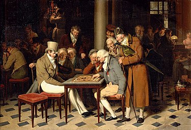 La partie de dames au café Lamblin au Palais Royal, 1803, Louis-Léopold Boilly.