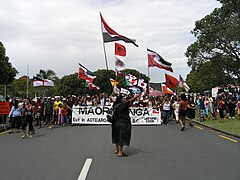 Protest march on Waitangi Day, 2006