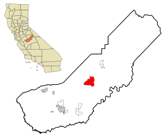 Location in Madera County and the state of California