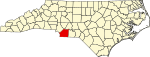 State map highlighting Union County