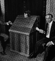 Crandon in box device with Harry Houdini