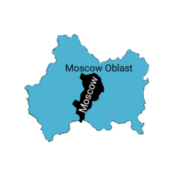 Location of Moscow metropolitan area