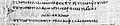 P.Lit.Lond. 96 col. xiii (late first–early second century CE): coronis (with paragraphos) marking the end of Herodas, Mimiamb 2 followed by the title and beginning of Mimiamb 3.