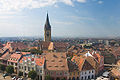 Lesser Square seen from the Council Tower (2005). The Lutheran cathedral is in the background.