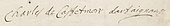 Signature de Charles de Batz de Castelmore dit d'Artagnan