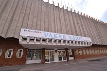 Exterior of a red-brick building