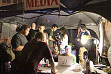 Media tent, October 10, 2011