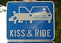 Panneau Kiss & Ride à Bruxelles.