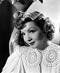 Publicity photo of Claudette Colbert.