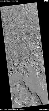 Wide view of polygon ridges, as seen by HiRISE under HiWish program