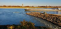 Mouth of the Erft in the Rhine near Neuss-Grimlinghausen