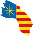 Flag map of Salento