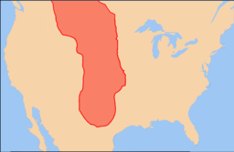 பெருஞ் சமவெளியின் தோராயமான பரப்பு[1]