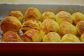 Hasselbackspotatis.