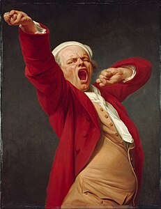 Self-Portrait, Yawning, at and by Joseph Ducreux