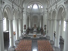 General view of the nave from the choir loft
