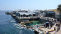 A view of the Monterey Bay Aquarium overlooking the Pacific Ocean.